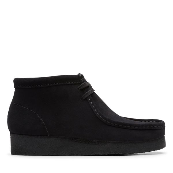 Clarks Womens Wallabee Boot Ankle Boots Black | CA-5719234